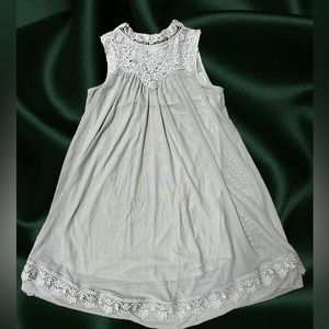Altar’d State Seafoam Pastel Green Crochet Lace and Mesh Dress Size Medium